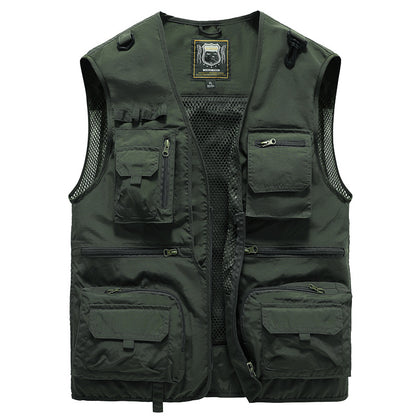 Men's Outdoor Work Clothes Vest Multi-pocket Jacket