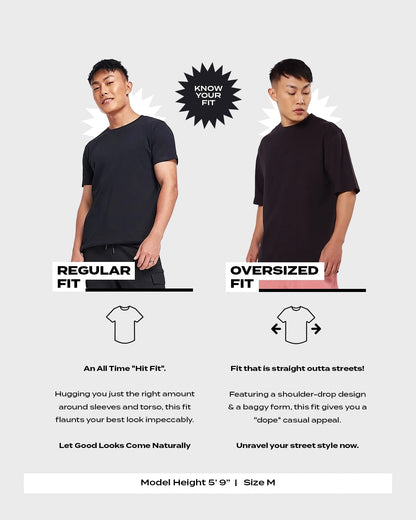 Men's Black Sneaker Gang Graphic Printed Oversized T-shirt