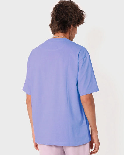 Men's Purple Wind Hashira Graphic Printed Oversized T-shirt